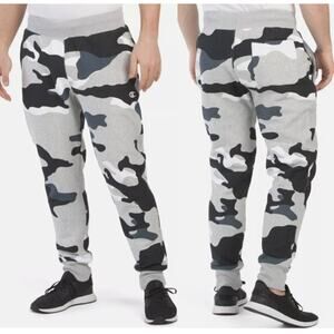 CHAMPION Reverse Weave Jogger‎ Pants Camouflage Black Gray White Men's Medium